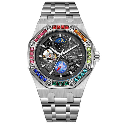 Reloj Mecánico Luminoso Impermeable Hombre - Serie Cielo Estrellado - Image 11