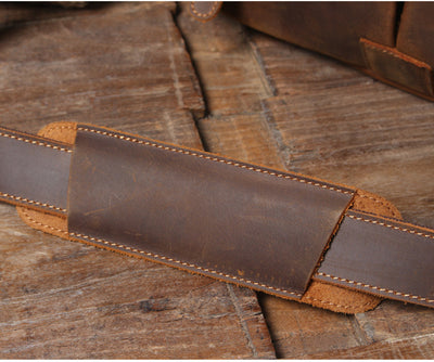Maletín Portátil de Cuero Genuino Estilo Retro para Hombre - Image 3