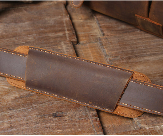 Maletín Portátil de Cuero Genuino Estilo Retro para Hombre - Image 3