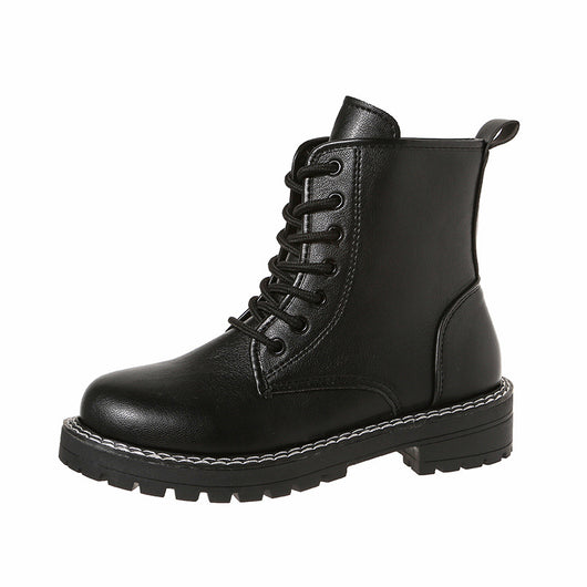 Botas Cortas de Tacón Grueso para Otoño - Versátiles y Elegantes - Image 11