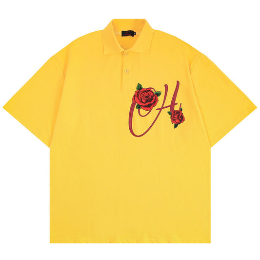 Polo Rojo con Solapa y Manga Corta para Hombre - Image 2