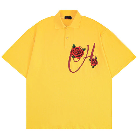 Polo Rojo con Solapa y Manga Corta para Hombre - Image 2