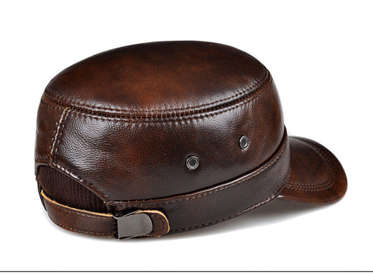 Chamarra de Cuero Genuino Cálida para Hombre Maduro - Image 10