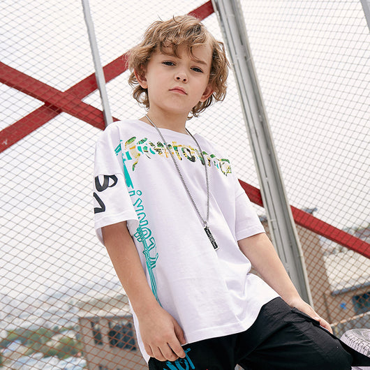 Camiseta Infantil Estampada de Algodón