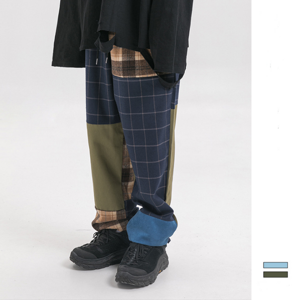 Pantalones Casuales con Costuras de Contraste