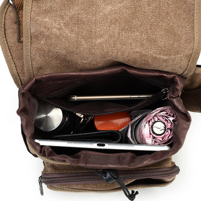 Bolsa de Lona Vintage para Hombre - Bandolera Multifuncional Estilo Europeo - Image 5