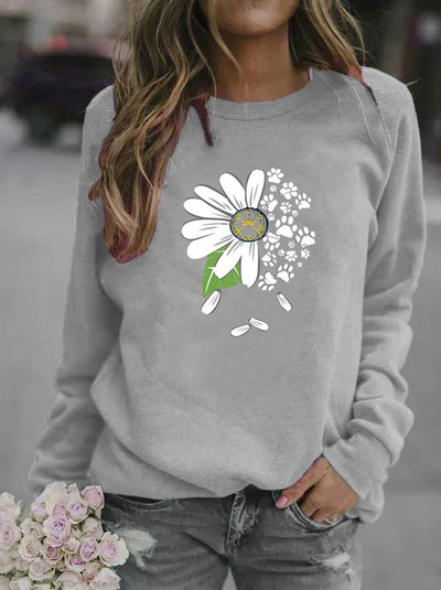 Suéter Floral Básico para Mujer Cuello Redondo - Image 22