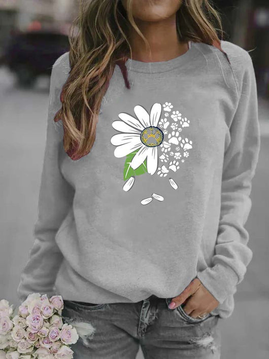 Suéter Floral Básico para Mujer Cuello Redondo - Image 22