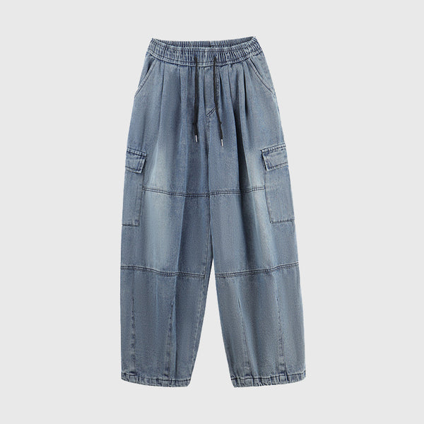 Jeans de Trabajo Holgados Efecto Desgastado