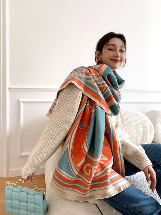 Pashmina Geométrica de Imitación Cashmere para Mujer - Image 18