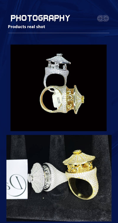 Anillo Hip Hop Personalizado con Accesorios para Orejas - Image 8
