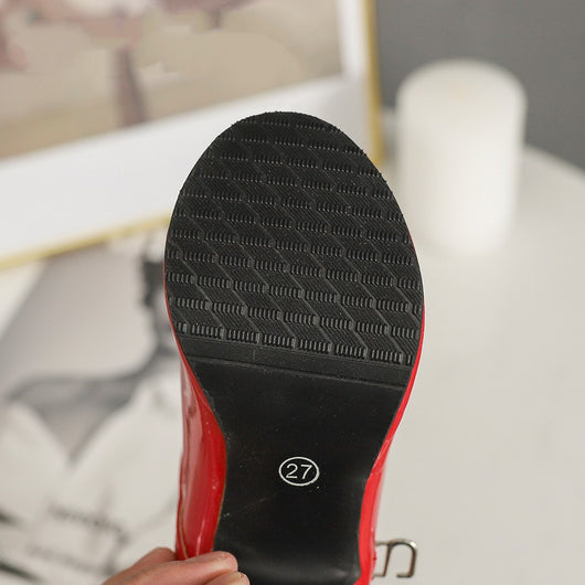 Tacones Altos Brillantes con Moño para Niñas - Image 4