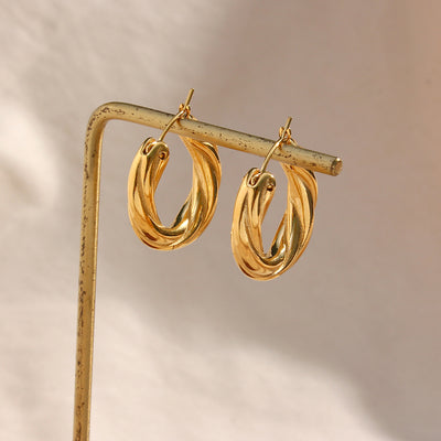 Aretes Argollas Twisted Denisse - Image 3