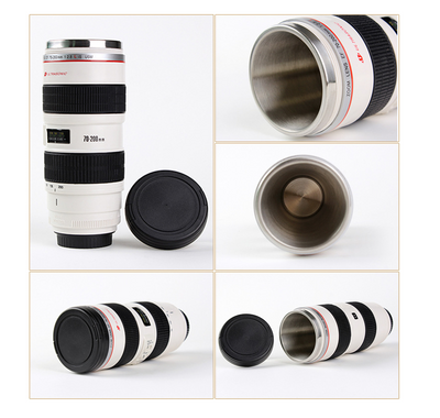 Taza Térmica Diseño Lente de Cámara - Vaso Aislante Acero Inoxidable