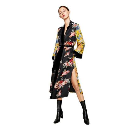 Cardigan Kimono Estampado Floral para Playa
