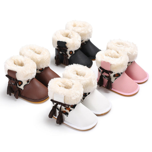 Zapatos de Bebé con Suela Antideslizante y Estampado Leopardo