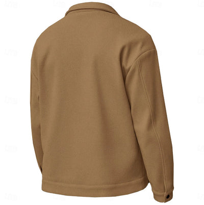 Abrigo de Lana Casual para Hombre con Solapa Elegante - Image 4