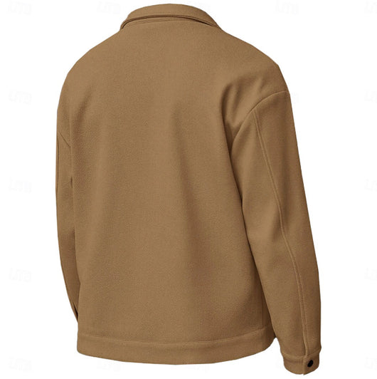 Abrigo de Lana Casual para Hombre con Solapa Elegante - Image 4