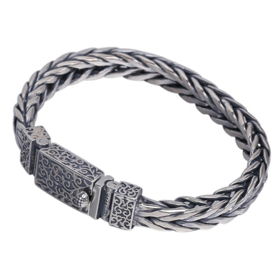 Pulsera Trenzada de Plata 925 para Hombre - Image 5