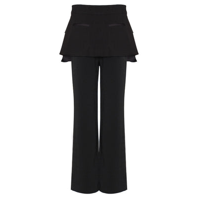 Pantalones rectos con cintura drapeada y faja integrada - Image 4