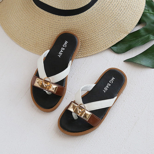Sandalias y Pantuflas Infantiles Estilo Británico Retro - Image 8