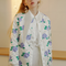 Chaqueta de Algodón con Estampado de Rosas para Mujer - Abrigo Cálido Otoño Invierno