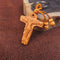 Dije Llavero Jesús en Caoba Grabada