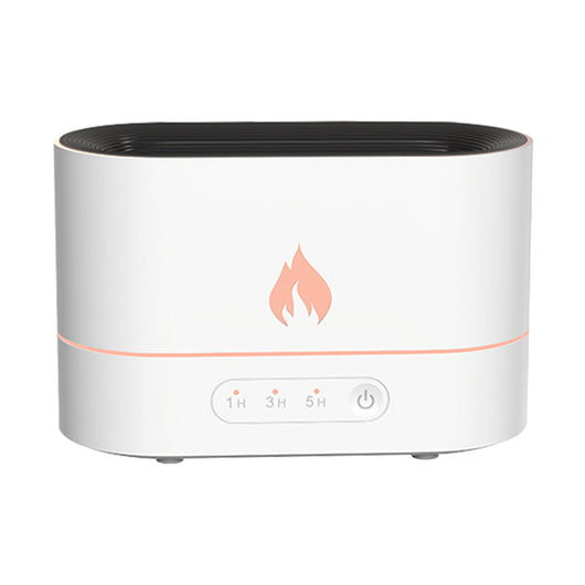 Black flame aromatherapy machine with a rose gold flame icon and timer settings for 1, 3, and 5 hours. - Image 10
