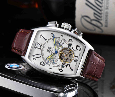 Reloj Mecánico Cinturón Ejecutivo con Esfera de Barril de Madera - Image 8