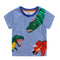 Camiseta Dinosaurio para Niños - Manga Corta Estampado Cartoon
