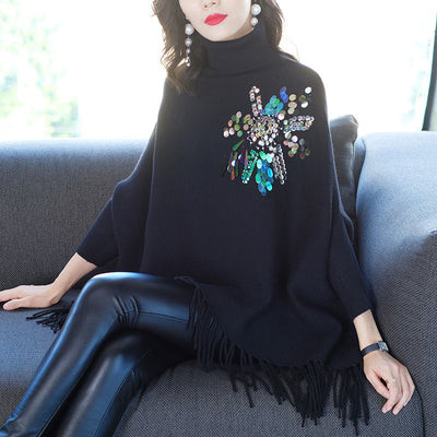 Suéter Cuello Alto Mujer Otoño Invierno Manga Larga Holgado - Image 4