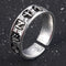 Geometric Symbol Adjustable Ring Male Ancient Plateado adjustable