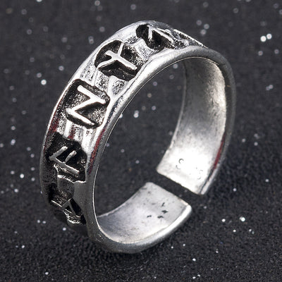 Anillo Ajustable de Símbolos Geométricos para Hombre