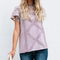 Blusa de Encaje de Manga Corta