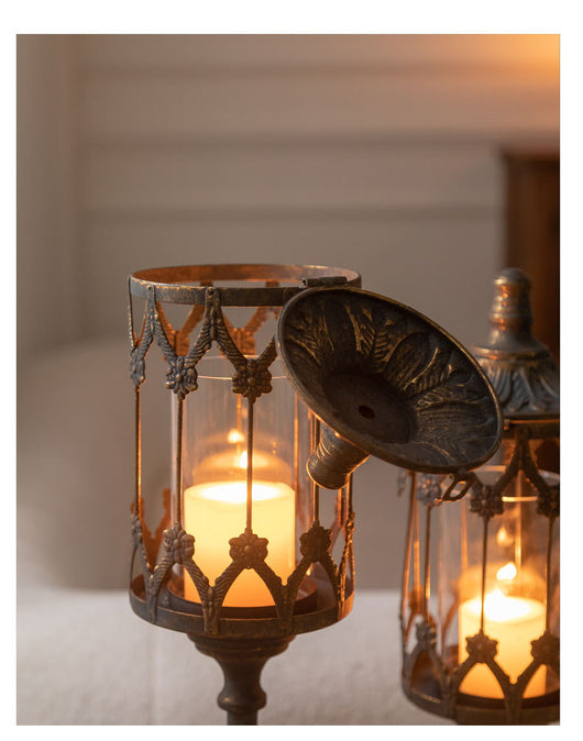 Candelabro de Piso Hierro Forjado Estilo Retro Vintage - Image 14