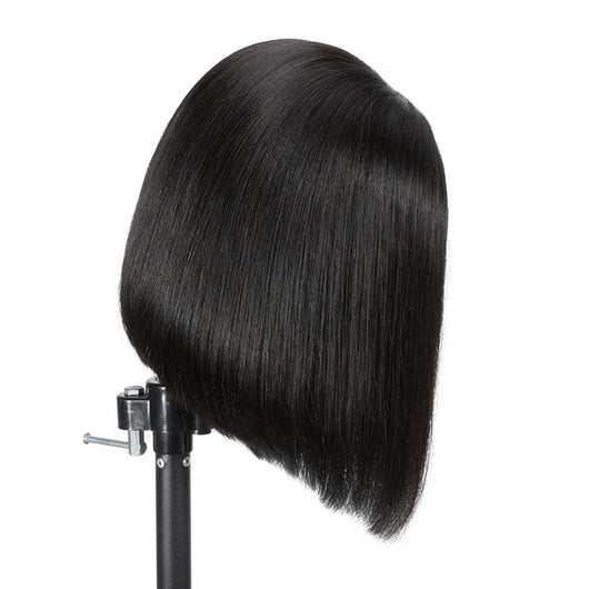 Peluca Corta Ondulada Negra - Cabello Liso Natural - Image 3