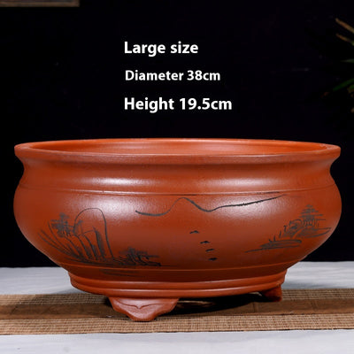 Maceta de Cerámica Púrpura para Bonsái y Plantas de Jardín - Image 4