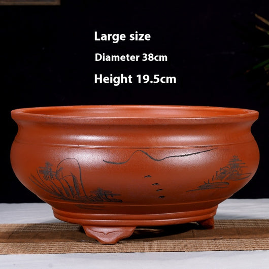 Maceta de Cerámica Púrpura para Bonsái y Plantas de Jardín - Image 4