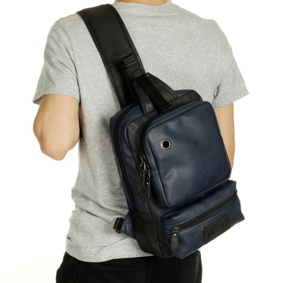 Mochila Pecho Cuero Coreana para Hombre - Estilo Urbano y Deportivo - Image 2