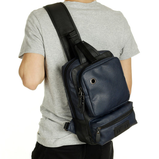 Mochila Pecho Cuero Coreana para Hombre - Estilo Urbano y Deportivo - Image 2