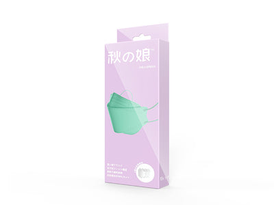White fish-shaped protective masks in a 10-pack box and a single-pack pouch, featuring Japanese text. - Image 8