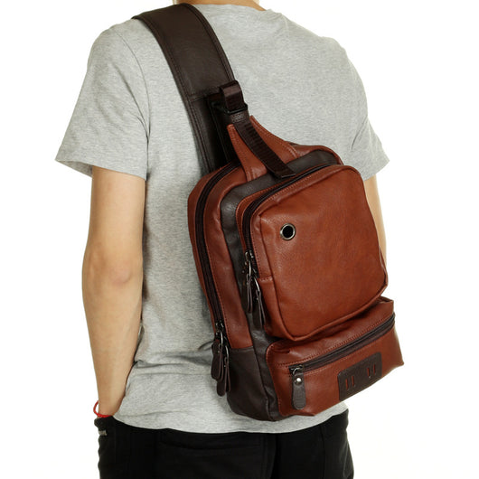 Mochila de Cuero para Hombre - Estilo Estudiante y Casual - Image 2