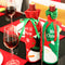 Set de Adornos Navideños para Botellas de Vino - Decoraciones Elegantes con Bolsa de Regalo