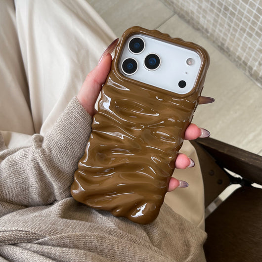 Funda Plisada 3D con Patrón Crema para Carcasas Lisas - Image 9
