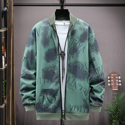 Chamarra Camuflada para Hombre con Cuello Tipo Stand y Cierre de Cremallera - Image 5