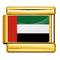 Dorado Background World Flag Photo Epoxy Italian Module Bracelet ICY0001AE United Arab Emirates