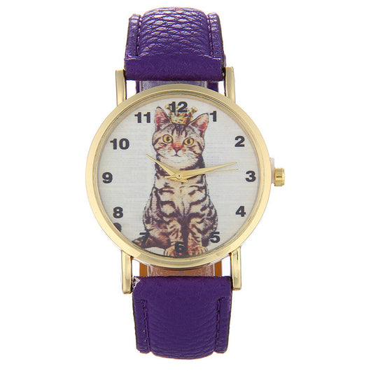 Reloj con Patrón de Gatito Adorable en Cuclillas - Image 17