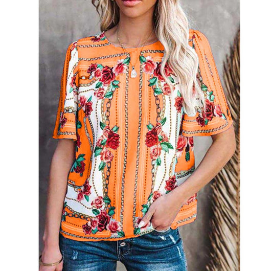 Playera Estampada Cuello Redondo Manga Corta para Mujer - Image 11
