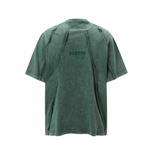 Camiseta Oversize Vintage Desgastada de Manga Corta para Hombre - Image 2