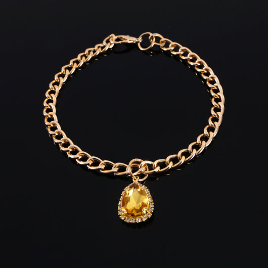 Collar de Gato con Colgante de Cristal y Diamante de Metal - Image 8